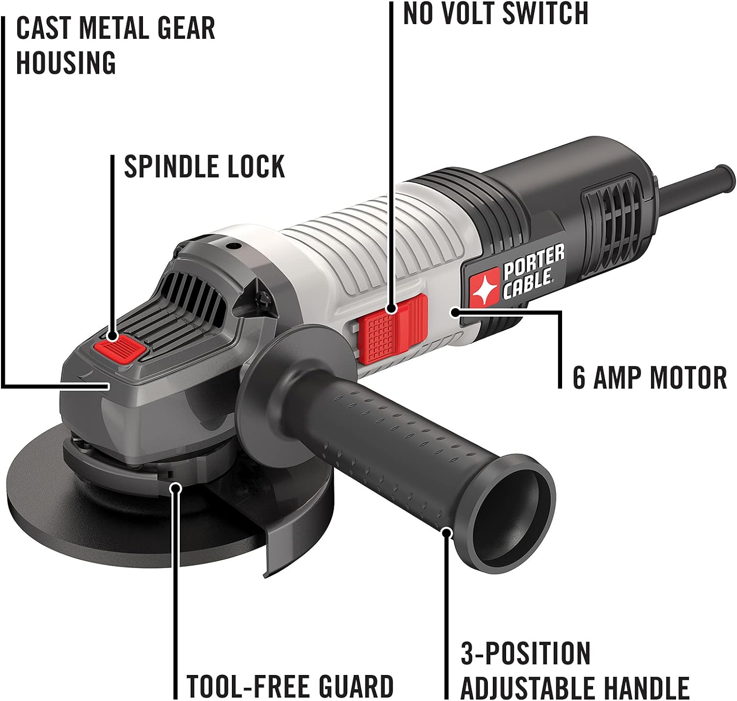 PORTER CABLE PORTER-CABLE PCEG011 Angle Grinder Tool 4-1/2-Inch 6-Amp