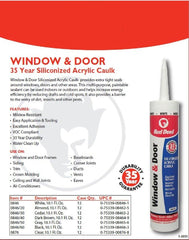 Red Devil 0876 Window & Door Siliconized Acrylic Caulk 10.1 oz Pack of 12