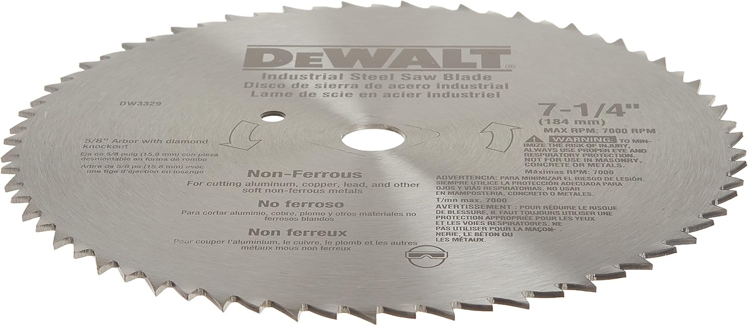 DEWALT DeWalt DW3329 Circular Saw Blade 7-1/4 Inch 68 Tooth Metal Cutting