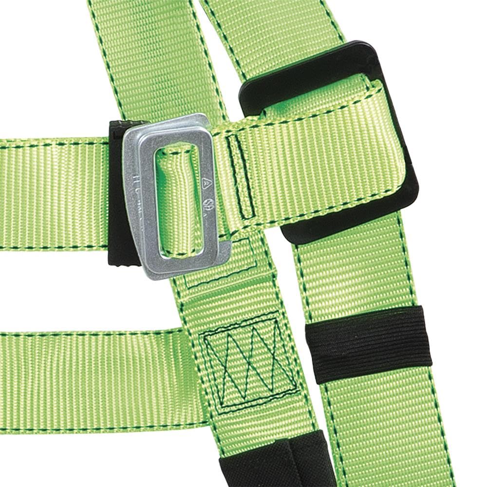 PEAKWORKS Peakworks V8255223 Fall Protection Full Body Safety Harness with Positioning Belt, Padded Lumbar Support, Back & Side D-Rings, Pass Thru Leg Buckles, Large
