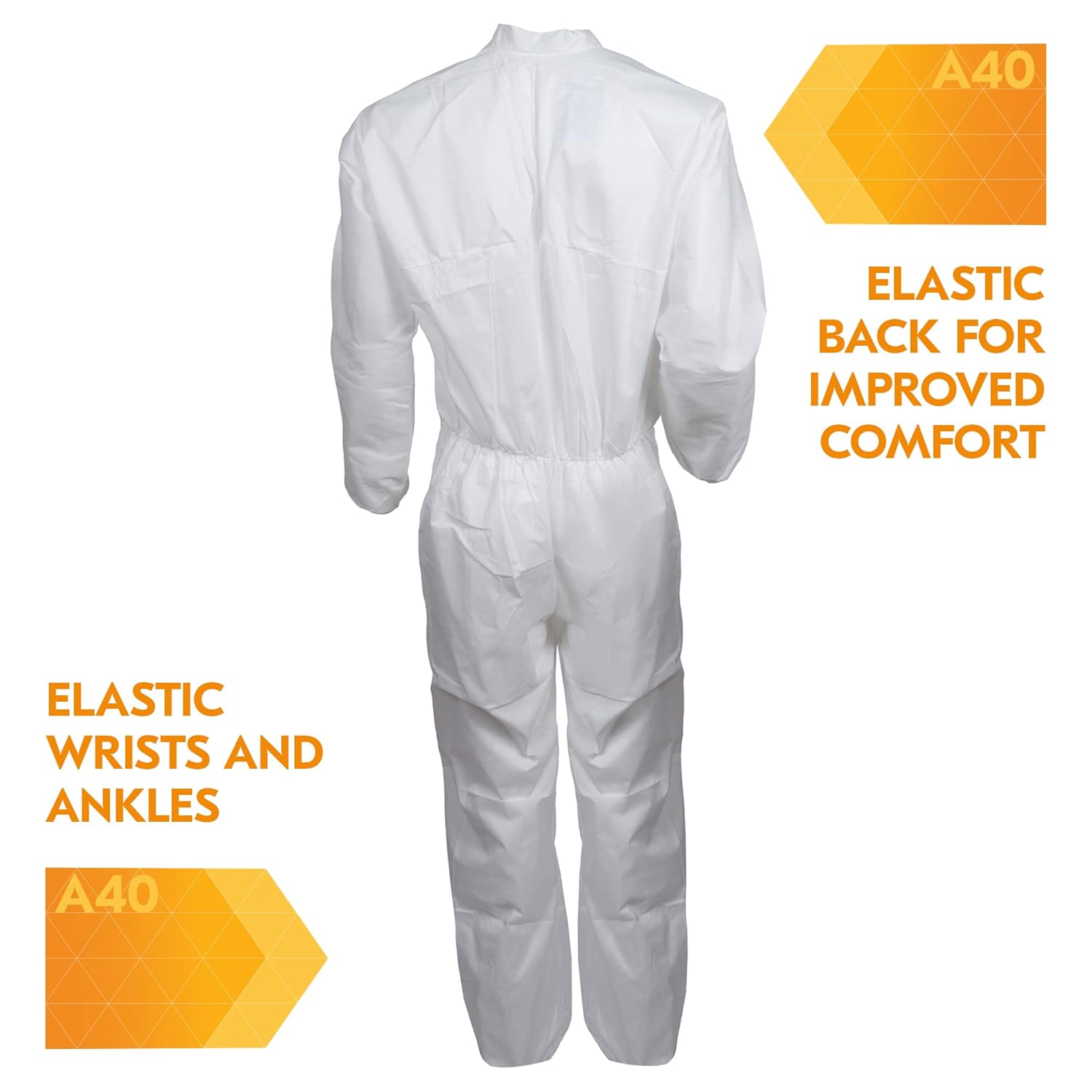 KLEENGUARD KleenGuard 44305 Coveralls A40 Liquid and Particle Protection 2XL White 25 Garments/Case