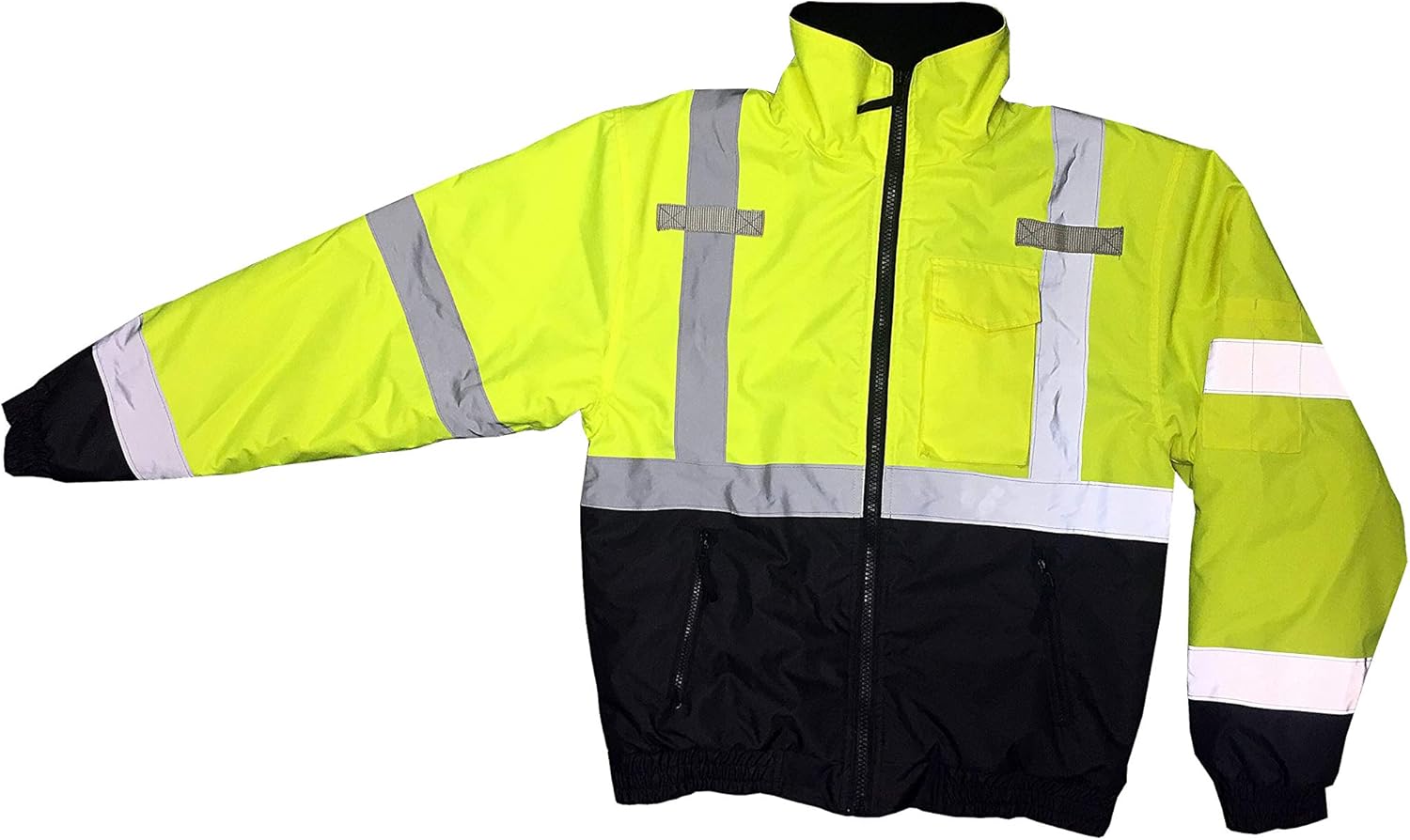 RADIANS Radians SJ11QB-3ZGS Weather Proof Jacket with Quilted Built-In Liner 2X-Large Hi Viz Green/Black
