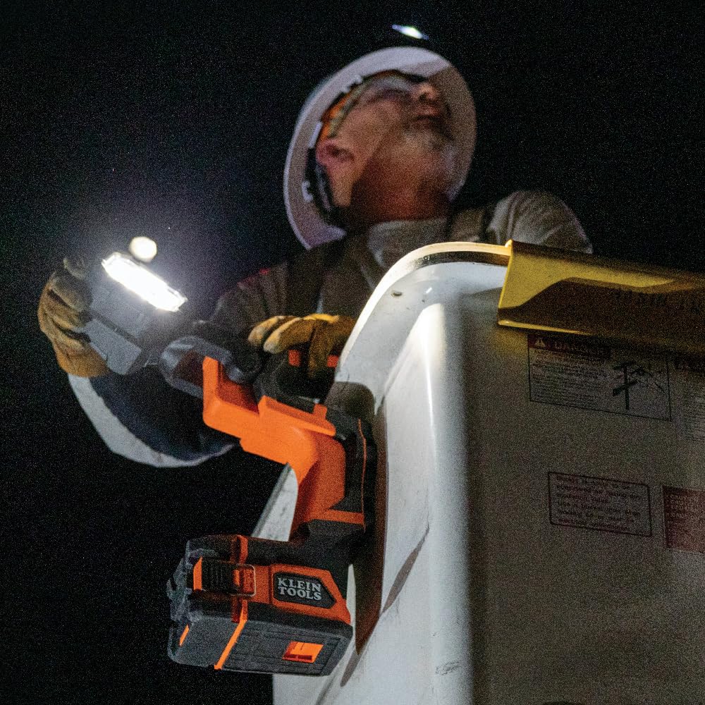 KLEIN TOOLS Klein Tools BAT20UBL1 Cordless Utility LED Light Kit Up to 2500 Lumens 4 Ah Batteries and Charger