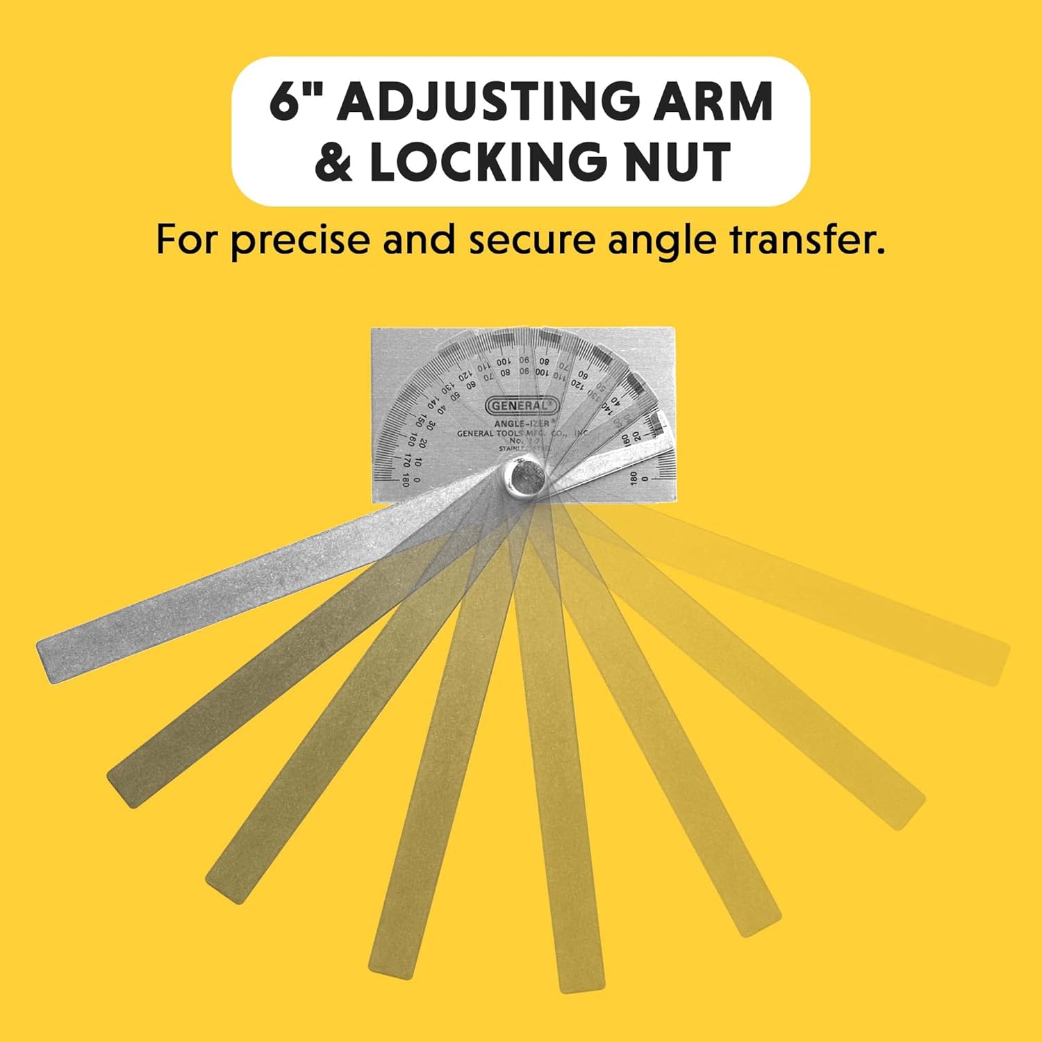 GENERAL TOOLS General Tools 17 Angle Protractor Stainless Steel Square Head - Pack of 1