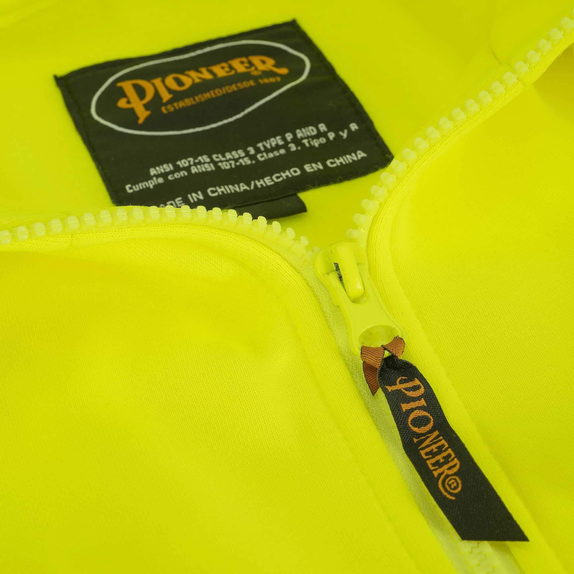 PIONEER Pioneer V1060461U-XL High Visibility Safety Hoodie Reflective Hi Vis Sweatshirt Jacket X-Large