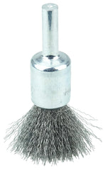 Weiler 10001 1/2 Inch Crimped Wire End Brush .006 Steel Fill Made in the USA