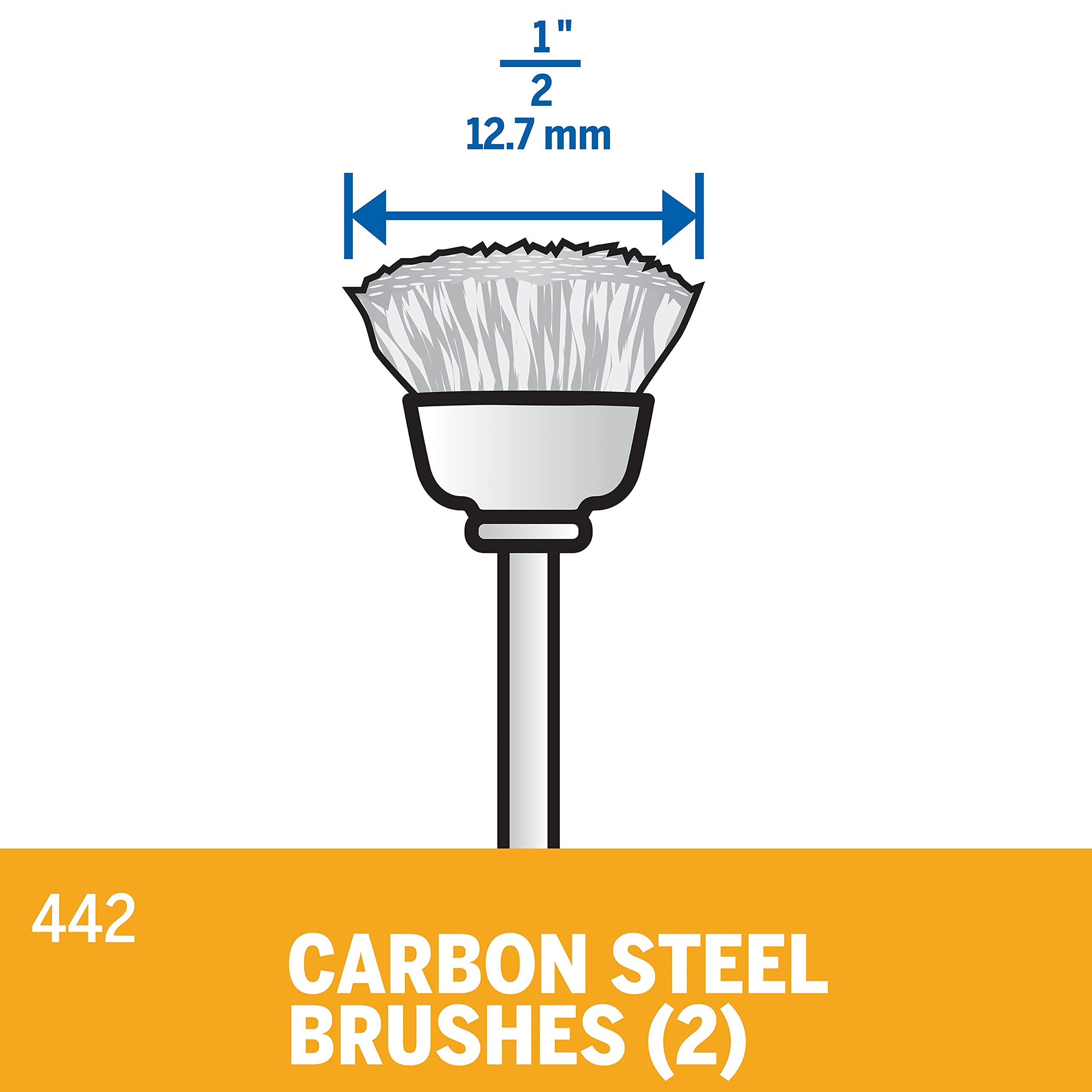 DREMEL Dremel 442-02 Carbon Steel Brushes 1/2 Diameter 2 Pack
