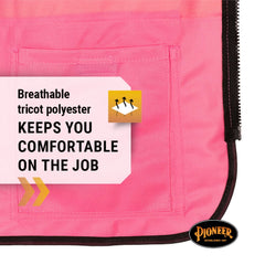 Pioneer V1021840U-XL Safety Vest for Women Hi-Vis Reflective Tape Multiple Colors