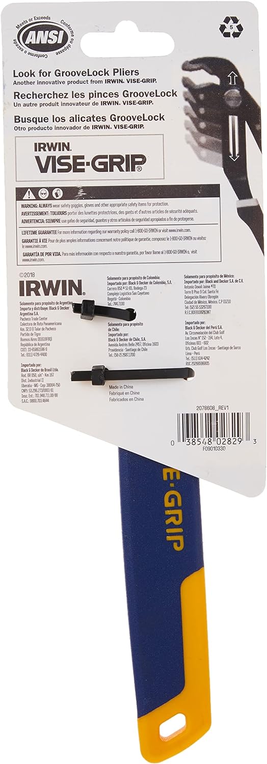 IRWIN Irwin 2078608 Vise-Grip Adjustable Wrench 8 Inch 1-1/8 Inch Jaw Capacity