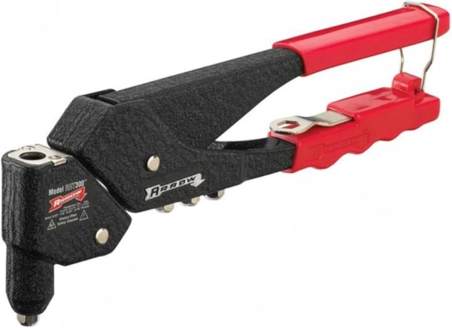 ARROW FASTENER Arrow Fastener RHT300 One-Handed Swivel Rivet Tool Manual Riveter for Metal Fabric Leather Auto Repair Uses 1/8-Inch 3/16-Inch 5/16-Inch Rivets