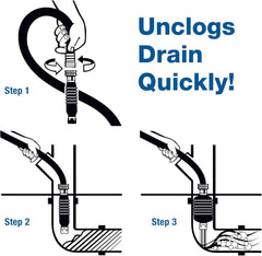 Drain King 501 Unclogs Bathroom Sinks, Showers, and Swimming Pool Drains, 1 to 2 Inch