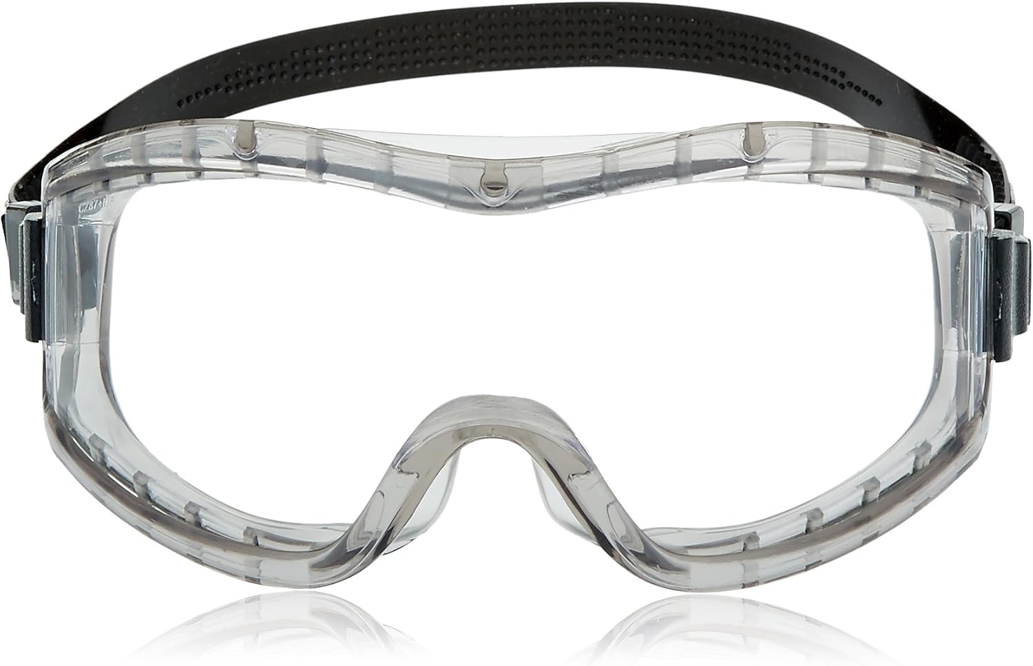 MCR SAFETY MCR Safety 2310AF Stryker Adjustable Polyvinyl Chloride Strap Stylish Goggle with Smoke Frame and Clear Anti-Fog Lens