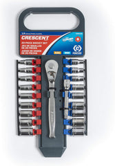 Crescent CSWS1C 20 Piece, 1/4 Drive Socket Wrench Set - SAE & Metric