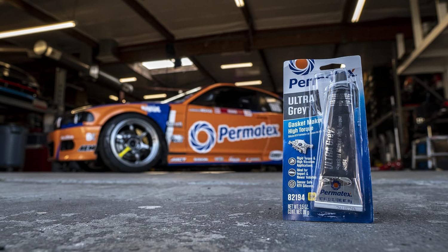 PERMATEX Permatex 82194 Ultra Grey Rigid High-Torque RTV Silicone Gasket Maker 3.5 Ounce