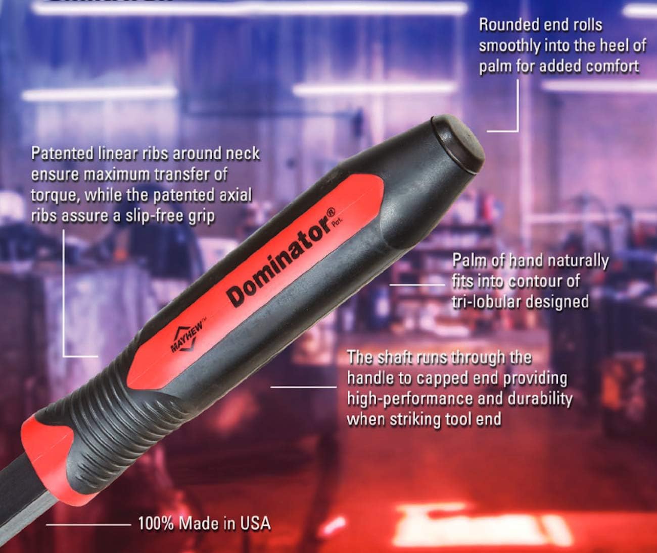 MAYHEW TOOLS Mayhew Tools 14120 Dominator Pro Curved Pry Bar 58 Inches Red