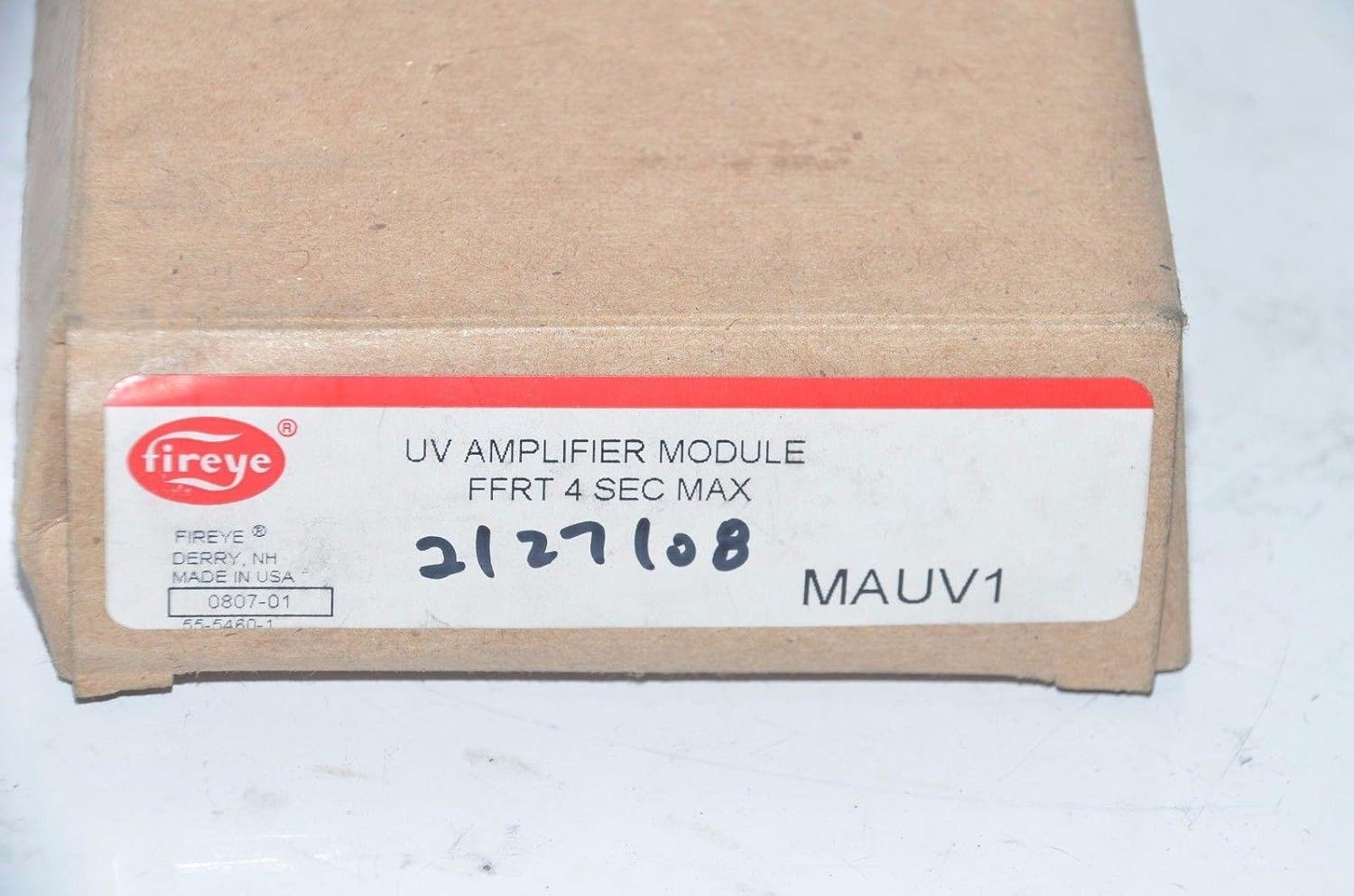 FIREYE Fireye MAUV1 2 to 4 Sec. FFRT M-Series II Ultra-Violet Amplifier