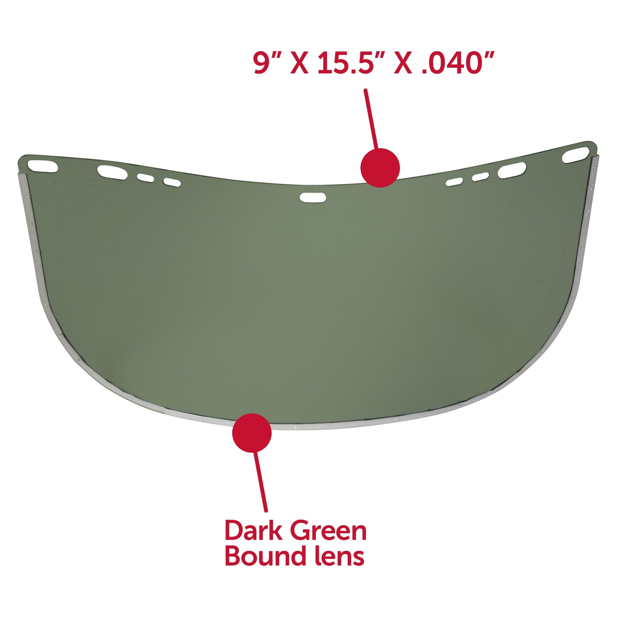 JACKSON SAFETY Jackson Safety 29090 F30 Acetate Face Shield 9 x 15.5 x 0.04 Inches Dark Green