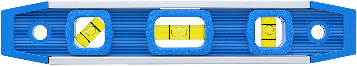 EMPIRE LEVEL Empire Level 581-9 9-Inch Dark Blue Aluminum-Sided Torpedo Level with Overhead Viewing Slot