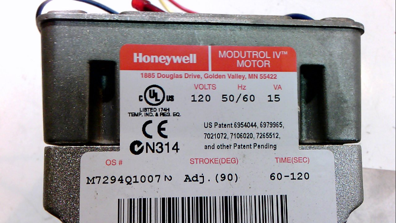 HONEYWELL Honeywell M7294Q1007 120V Modulating Non-spring Return Valve Actuator 300 lb-in Torque