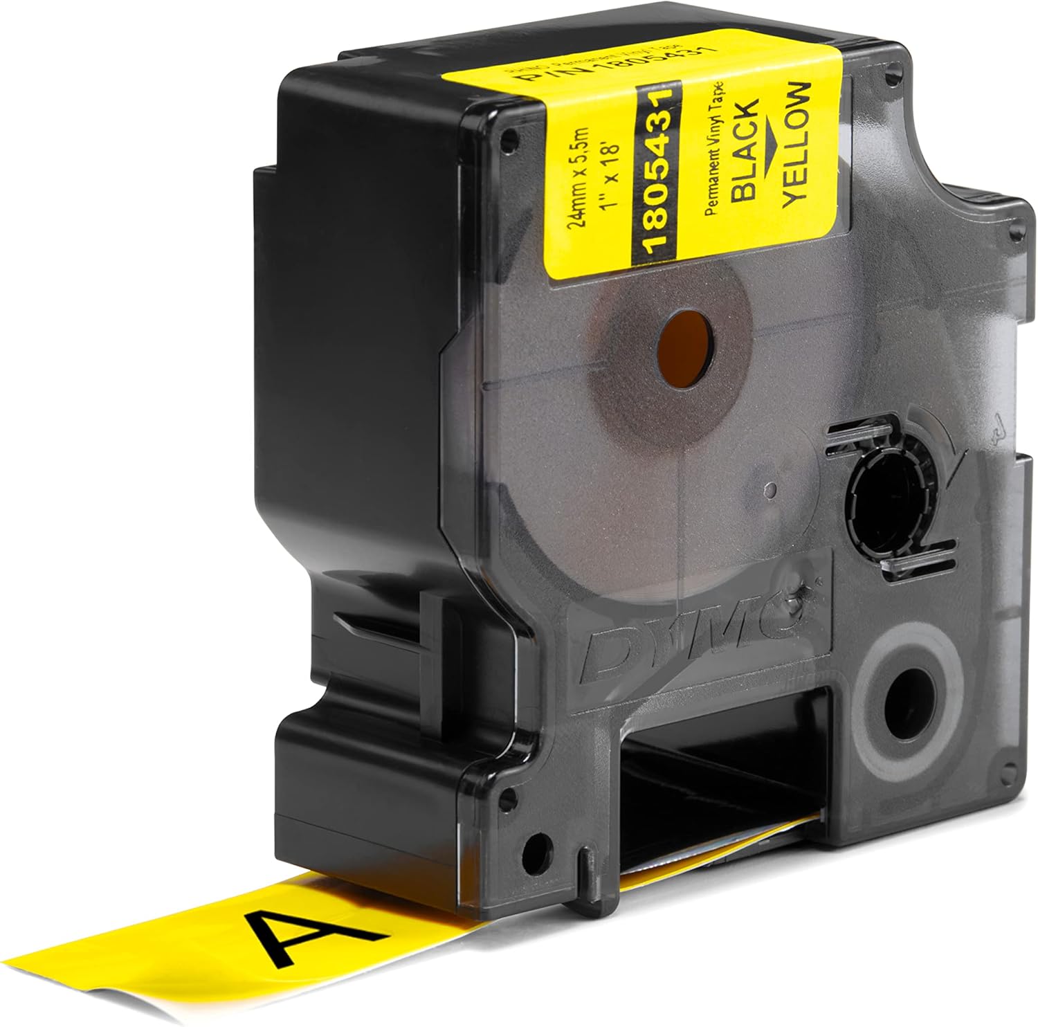 DYMO DYMO 1805431 Industrial Labels for DYMO Industrial Rhino Label Makers, Black on Yellow, 1, 1 Roll