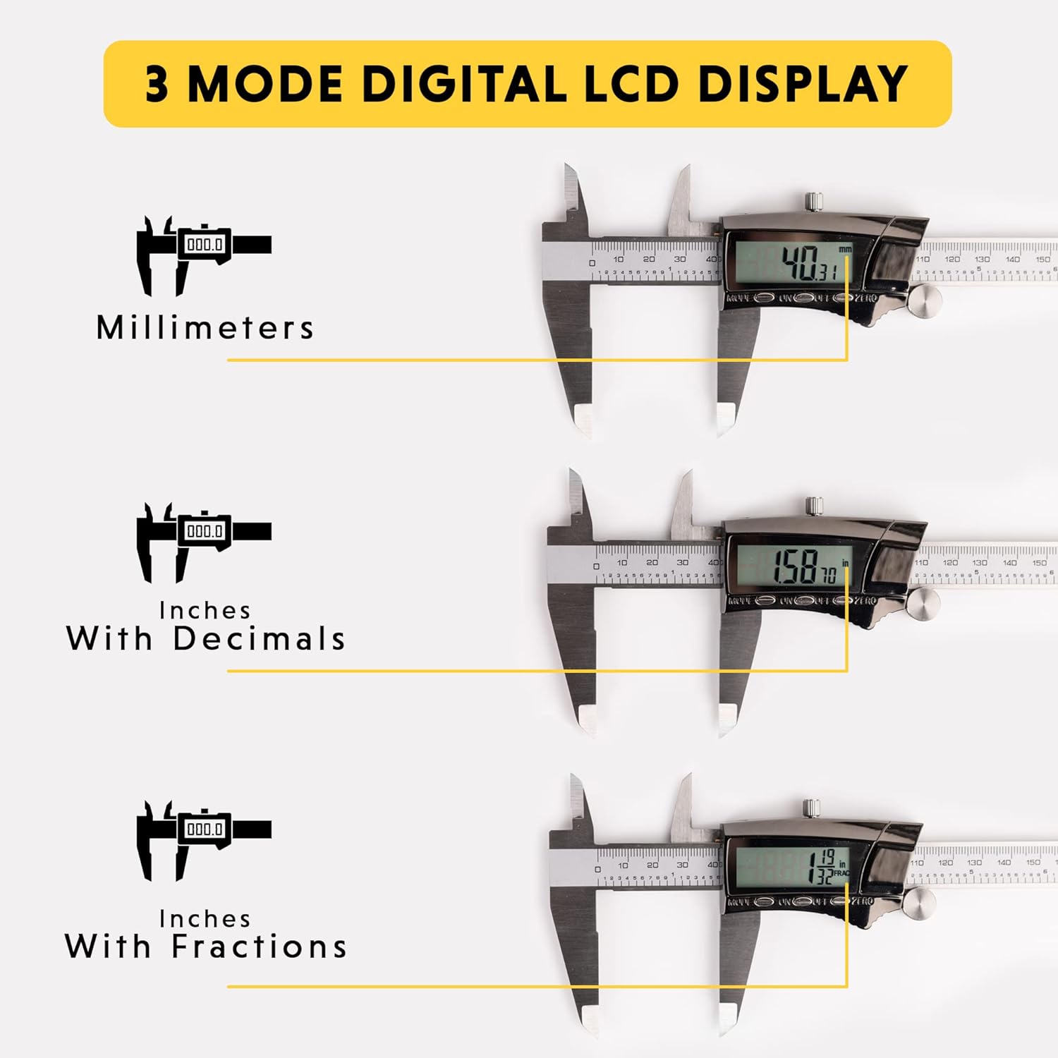 GENERAL TOOLS General Tools 14712 Digital Caliper 12 Inch Stainless Steel