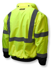 Radians SJ210B-3ZGS-L Radwear 3 In 1 Deluxe Bomber Jacket Class 3 Hi-Viz Green Large