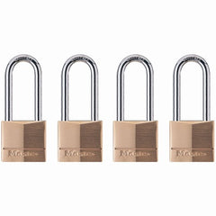 MASTER LOCK Master Lock Co 140QLH Brass Long Shackle Padlock 4 Pack
