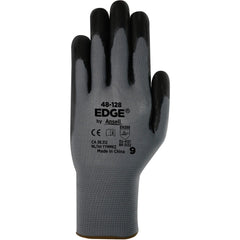 ANSELL Ansell 48128090 Nitrile Work Gloves Large Gray Black