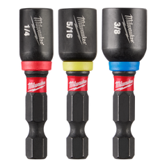 MILWAUKEE Milwaukee 49-66-4561 Magnetic Nut Driver Set 3-Piece 1/4 in 5/16 in 3/8 in 1-7/8 in