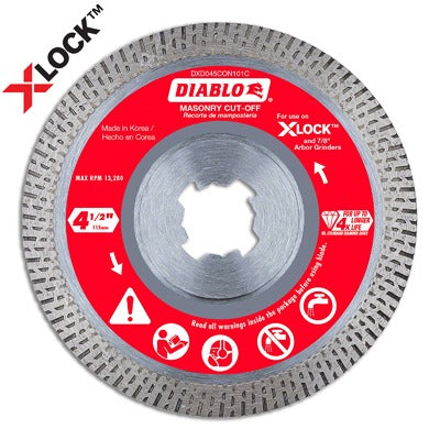 DIABLO Freud DDX045CON101C 4.5in Diamond Masonry Cut Off Disc 5pk