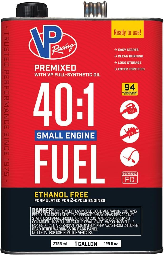 VP RACING FUELS Vp Racing Fuels 6291 Ready to Use 40:1 Premixed 2-Cycle Small Engine Fuel (1 Gallon) 62914