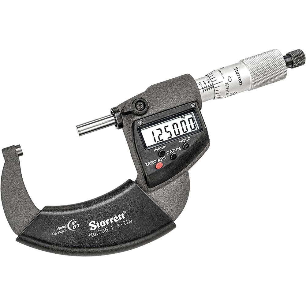 STARRETT Starrett 01117 Electronic Outside Micrometer 2 in IP67