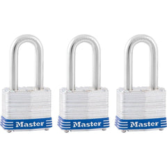 MASTER LOCK Master Lock 3TRILF 1-9/16 In Laminated Steel Keyed Padlock (3-Pack)