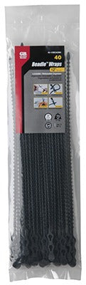 GARDNER BENDER Ecm Industries Llc 46-12BEADBK Beadle Cable Tie 12in 10pk
