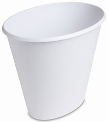 STERILITE Sterilite 10198012 Oval Vanity Wastebasket 2.5 Gal White