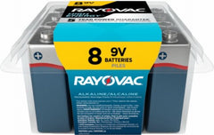 RAYOVAC Rayovac A1604-8PPK 9V Alkaline Battery 8 Pack