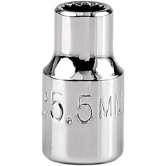 PROTO Proto J47055TM 5mm 12-point 1/4 Drive Hand Socket
