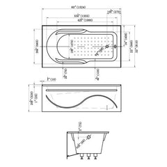 DAKOTA Dakota Plumbing Products DST-ALRC00W Alcove Soaker Bathtub
