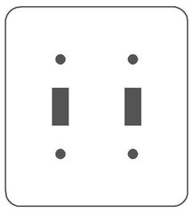 MULBERRY METAL PRODUCTS Mulberry 76072 2-Gang Princess Standard Wallplate (5 in x 4.562 in)
