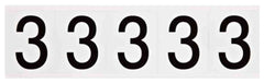BRADY Brady 9714-3 Outdoor numbers vinyl gloss legend 3 (2.25 H x 1.81 W / Card of 5) 97052