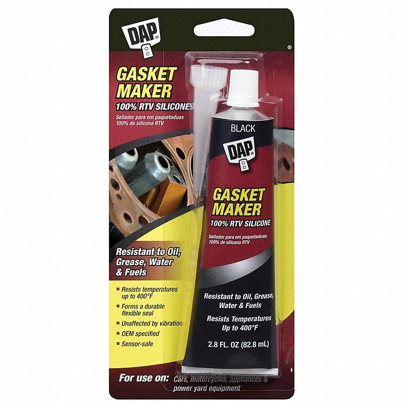 DAP Dap 754 Rtv Silicone Gasket Maker 2.8 Fl Oz Black