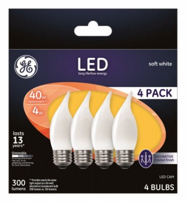 GE G E Lighting 37420 Frosted Led Bulb 3.5W 4 Pack