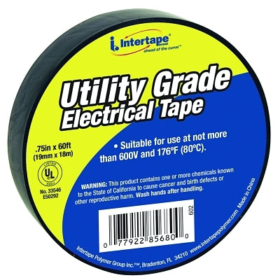 INTERTAPE POLYMER GROUP Intertape Polymer Group 602 3/4 x 60' x 7 Mil Black Vinyl Electrical Tape