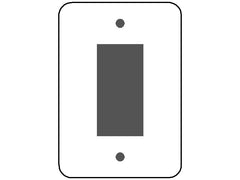 MULBERRY METAL PRODUCTS Mulberry Metal Products 76761 Maxi Size Receptacle Wallplate (5 in H x 3-1/2 in W)