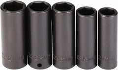PROTO Proto J74218 Metric Deep Socket Set 5 Pc 1/2 in Drive