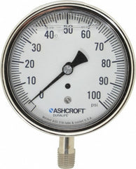 ASHCROFT Ashcroft 94486 Pressure Gauge 0-100 Psi 3.5in Dial Npt