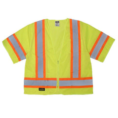 Radians SV22-3ZGM-L Polyester Mesh Economy Class-3 Safety Vests with Two Tone Trim Large