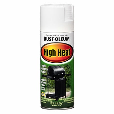 RUST-OLEUM Rust-oleum 7751-830 High Heat Spray Paint Flat White 12 Oz