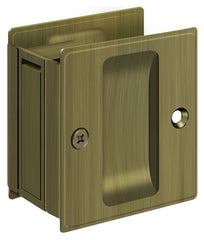 DELTANA Deltana SDP25U5 Pocket Door Lock Passage Antique Brass