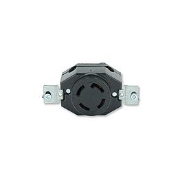 LEVITON Leviton 3430 30 Amp, 120/208Volt- 3PY, Flush Mounting Locking Receptacle, Industrial Grade, Non-Grounding, Black